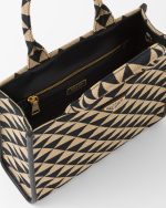 Small Prada Symbole Embroidered Fabric Handbag - Image 3